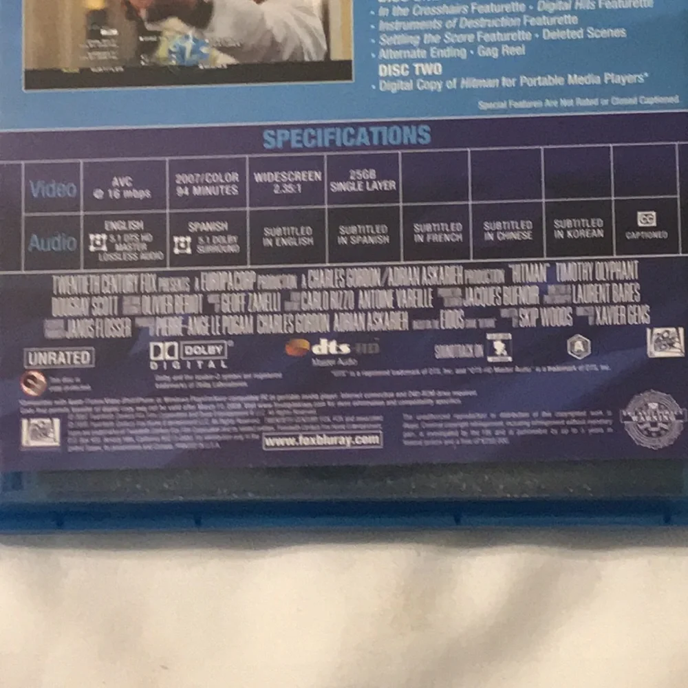 Hitman Unrated Blu-ray Disc Unrated - Picture 4 of 9